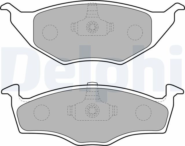 Тормозные колодки Delphi (Low-Metallic) передние для Audi A2 2001-2005. Артикул LP1675