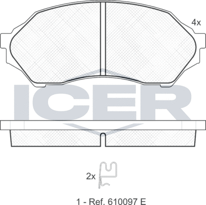 Тормозные колодки Icer. Артикул 181309