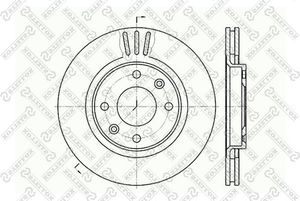 Тормозной диск Stellox передний для Citroen C3 II 2009-2016. Артикул 6020-1929V-SX