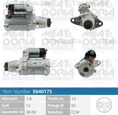 Стартер Meat & Doria для Toyota Avensis II 2003-2008. Артикул 5040173