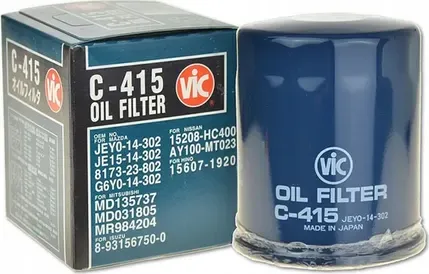 B13016 Масл. фильтр JEY014302, JEY0143029A, B6Y114302, B6Y114029A, C415, J131301 (VIC). Артикул C415