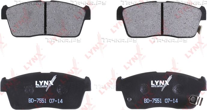Тормозные колодки LYNXauto передние для Suzuki Ignis II (HR) 2003-2008. Артикул BD-7551