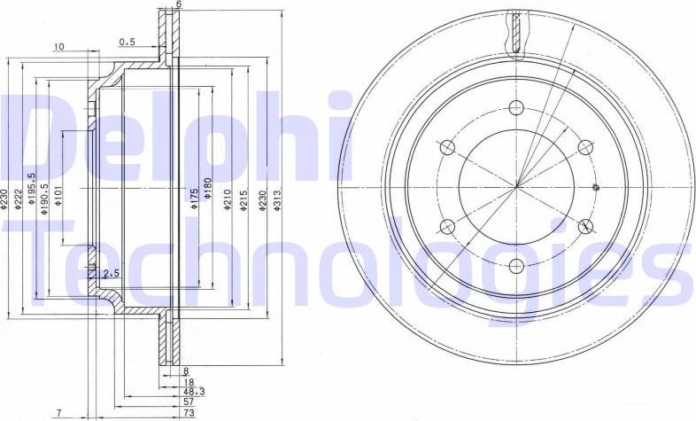 Тормозной диск Delphi. Артикул BG3353