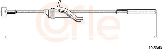 Трос ручника (тросик ручного тормоза) Cofle. Артикул 10.5363
