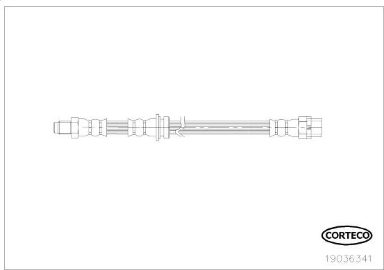 Тормозной шланг Corteco задний задний правый/левый внешний для BMW X6 II (F16) 2014-2019. Артикул 19036341