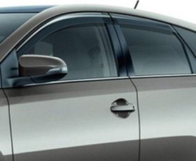 Дефлекторы Toyota (оригинал) (с нержавеющим молдингом) для окон Toyota Auris II 2012-2026 Черный. Артикул 08611-12840