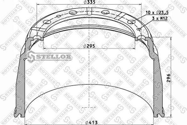 Тормозной барабан Stellox. Артикул 85-00029-SX