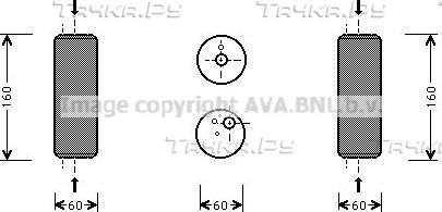 Осушитель кондиционера AVA для SEAT Cordoba I 1993-2002. Артикул VND014