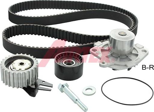 Помпа (водяной насос) с комплектом ремня ГРМ Airtex для Saab 9-3 II 2004-2015. Артикул WPK-1595R02