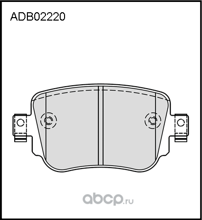 Колодки тормозные VW Passat (14-) AUDI A1 (10-),Q3 (11-) SKODA Octavia (12-) зад (Allied Nippon). Артикул ADB02220