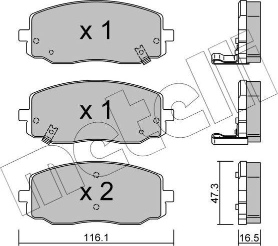 Тормозные колодки Metelli. Артикул 22-0629-0