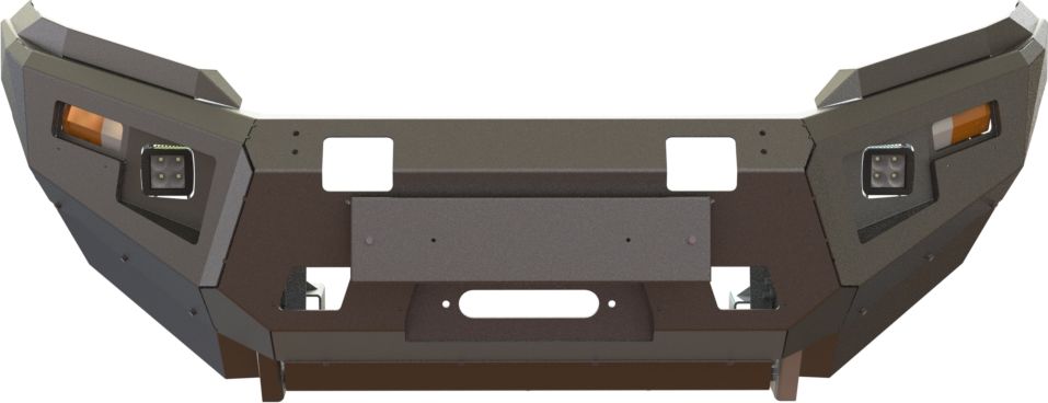 Бампер силовой STC задний для Mitsubishi L200 IV 2013-2015 (длинный кузов) с квадратом под фаркоп, кронштейном крепления запасного колеса по центру и кронштейном крепления гос номера. Артикул STC-ML200/13-BR-C1