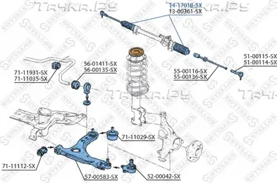 Пыльник рулевой рейки Stellox. Артикул 14-17018-SX