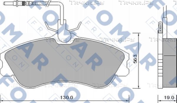 Тормозные колодки Fomar. Артикул FO 642681