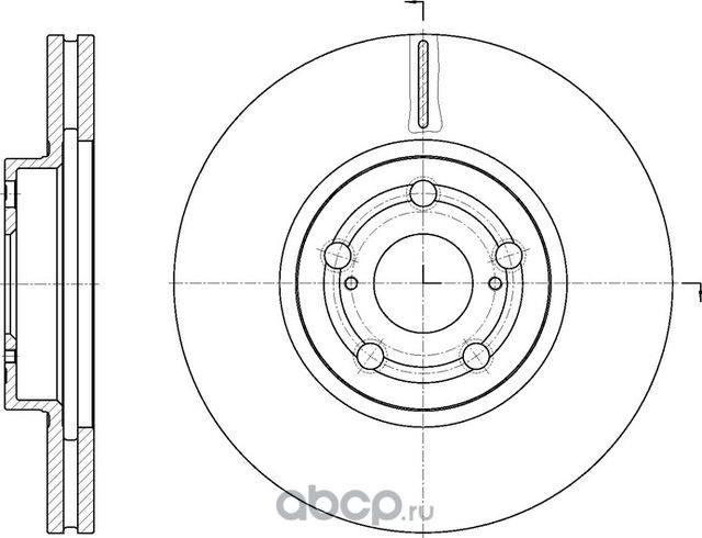 Диск тормозной вентилируемый (G-Brake). Артикул GR20199