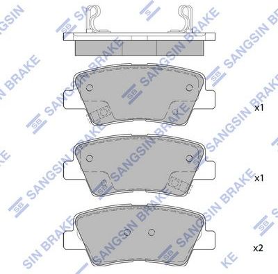 Тормозные колодки Sangsin Hi-Q. Артикул SP4458