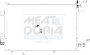 Радиатор кондиционера (конденсатор) Meat & Doria для Ford Fiesta VI 2008-2019. Артикул 991038