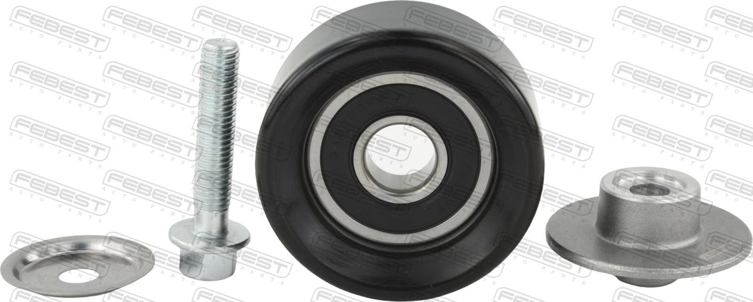 Направляющий (ведущий) ролик приводного поликлинового ремня Febest. Артикул 1287-D4HE