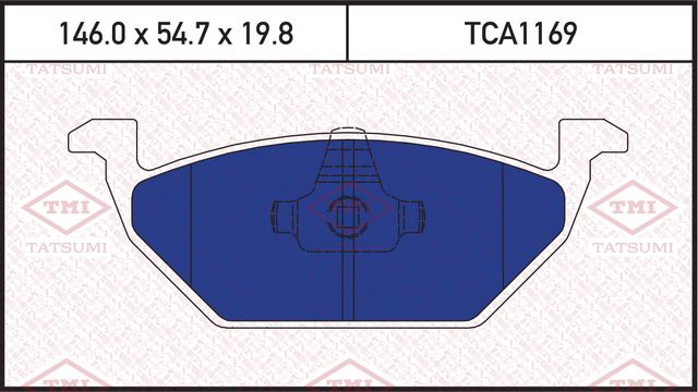 Колодки тормозные AUDI A3 96- перед. (Tatsumi). Артикул TCA1169