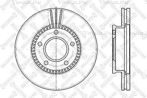 Тормозной диск Stellox передний для Mazda MPV I (LV) 1988-1999. Артикул 6020-3243V-SX