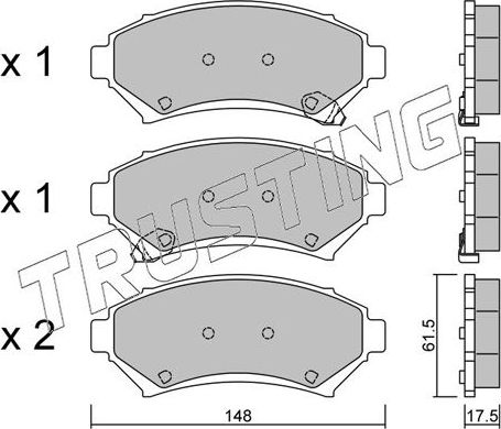 Тормозные колодки Trusting. Артикул 712.0
