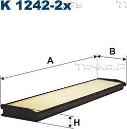Салонный фильтр Filtron. Артикул K 1242-2x