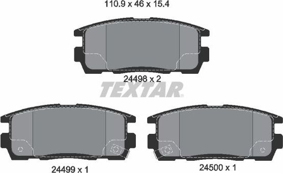 Тормозные колодки Textar Q+. Артикул 2449801