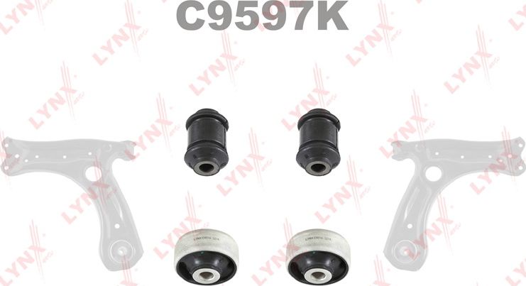 Сайлентблок переднего рычага подвески LYNXauto KIT. Артикул C9597K