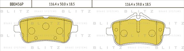 Колодки тормозные MB X166/W166 11- задн. (Blitz). Артикул BB0456P