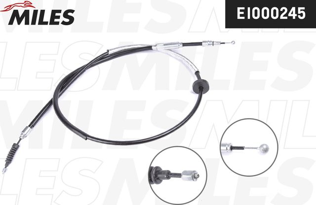 Трос ручника (тросик ручного тормоза) Miles задний правый/левый для Audi A4 I (B5) 1994-2001. Артикул EI000245