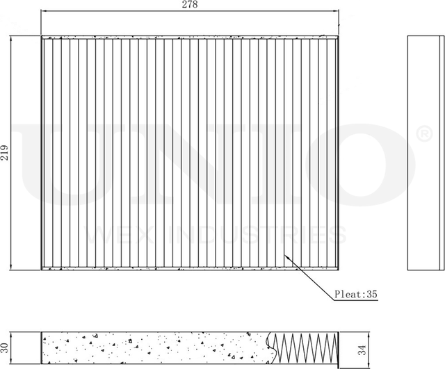 Фильтр салона (Unio). Артикул FLT-40026C