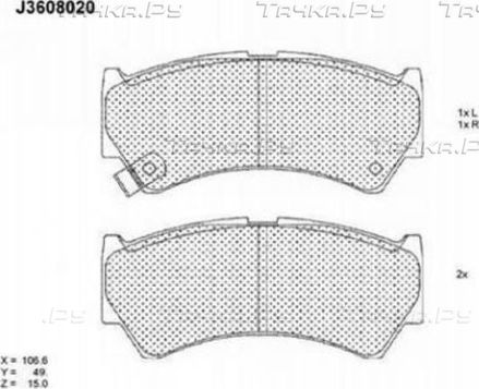 Тормозные колодки Nipparts. Артикул J3608020
