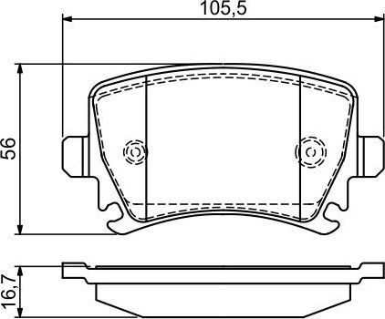 Тормозные колодки Bosch. Артикул 0 986 495 453