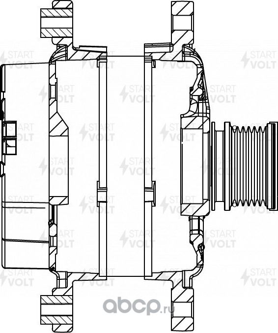 Генератор StartVOLT для Volkswagen Sharan II 2011-2026. Артикул LG 1821D
