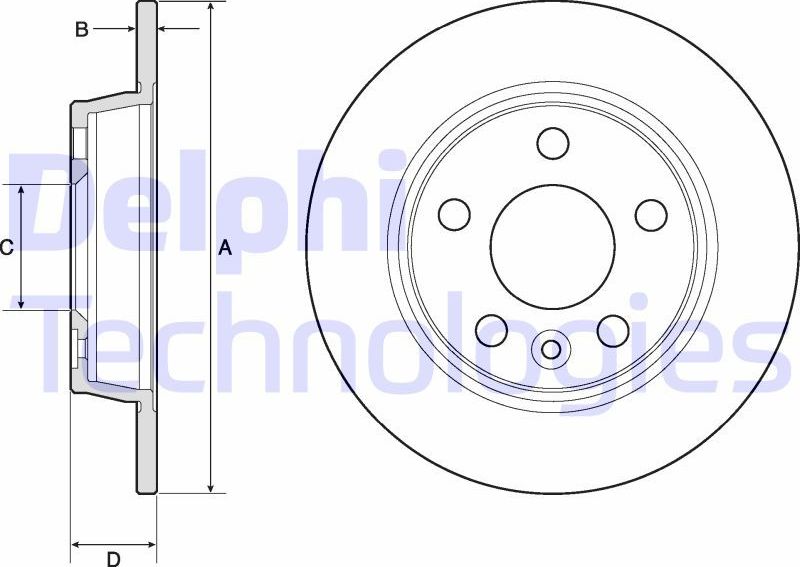 Тормозной диск Delphi. Артикул BG3026