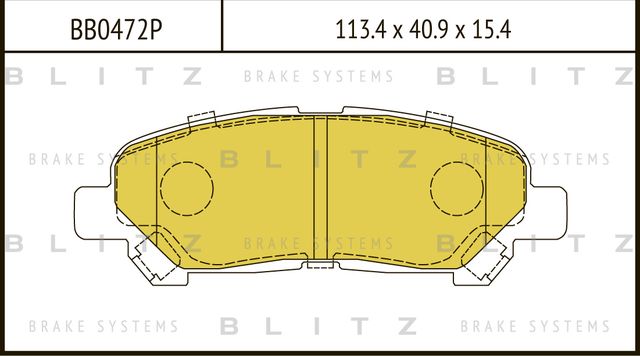 Колодки тормозные TOYOTA HIGHLANDER 09- задн. (Blitz) Blitz. Артикул BB0472P