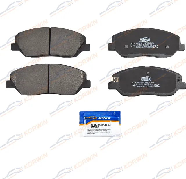 Колодки тормозные перед. Hyundai SantaFe II-III (CM/DM) 06-/Kia Sorento (XM) 09 (Korwin). Артикул KWBP0215