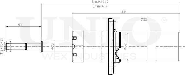 Амортизатор подвески (Unio). Артикул SAB-10682