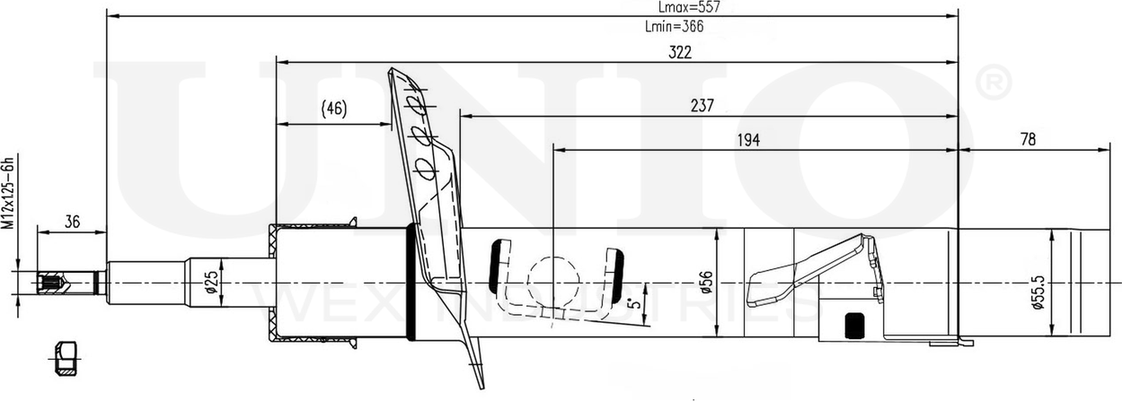 Амортизатор подвески (Unio). Артикул SAB-10218
