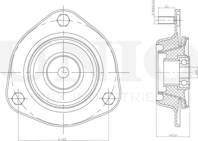 Опора амортизационной стойки (Unio). Артикул RMP-13056