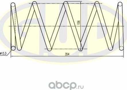 Пружина подвески G.U.D. передняя для Toyota Carina E 1992-1997. Артикул GCS092543