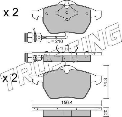 Тормозные колодки Trusting. Артикул 188.0