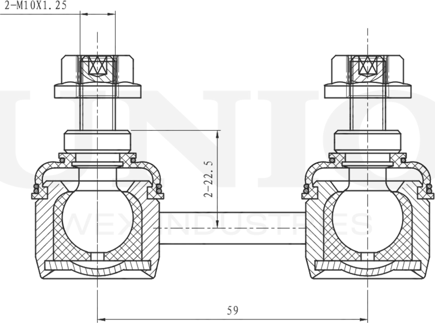 Тяга/стойка стабилизатора (Unio). Артикул SSP-50021