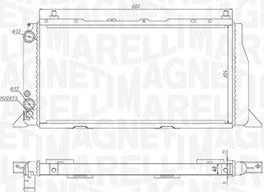 Радиатор охлаждения двигателя Magneti Marelli для Audi 90 II (B3) 1987-1991. Артикул 350213406000