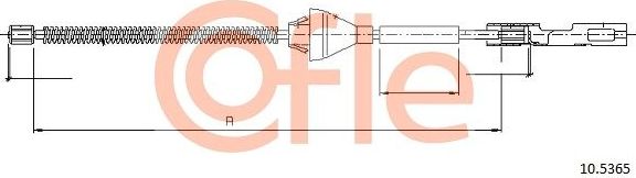 Трос ручника (тросик ручного тормоза) Cofle. Артикул 92.10.5365
