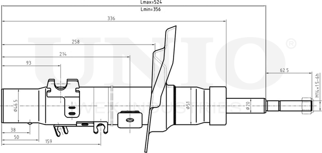 Амортизатор подвески (Unio). Артикул SAB-10246