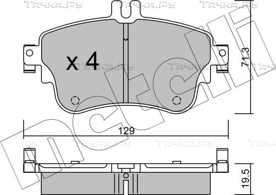 Тормозные колодки Metelli. Артикул 22-0964-0