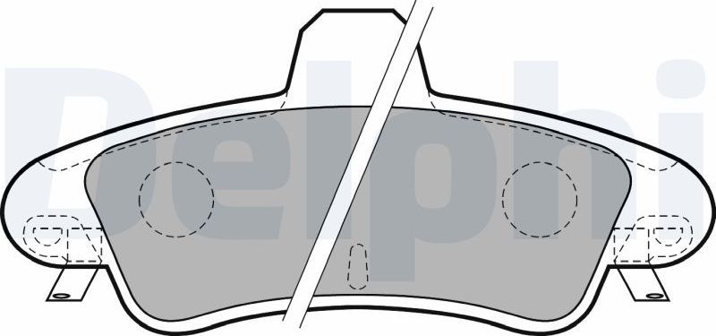Тормозные колодки Delphi (Low-Metallic). Артикул LP1725