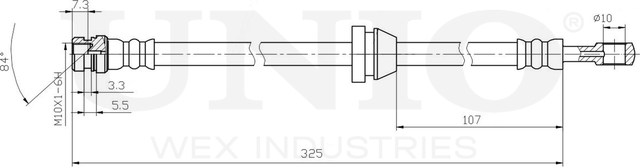 Шланг тормозной (Unio). Артикул BRH-10018