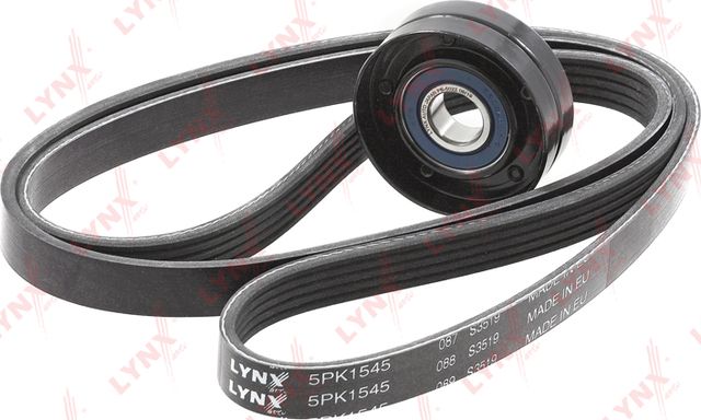 Приводной ремень поликлиновой с роликами (комплект) LYNXauto. Артикул PK-5021